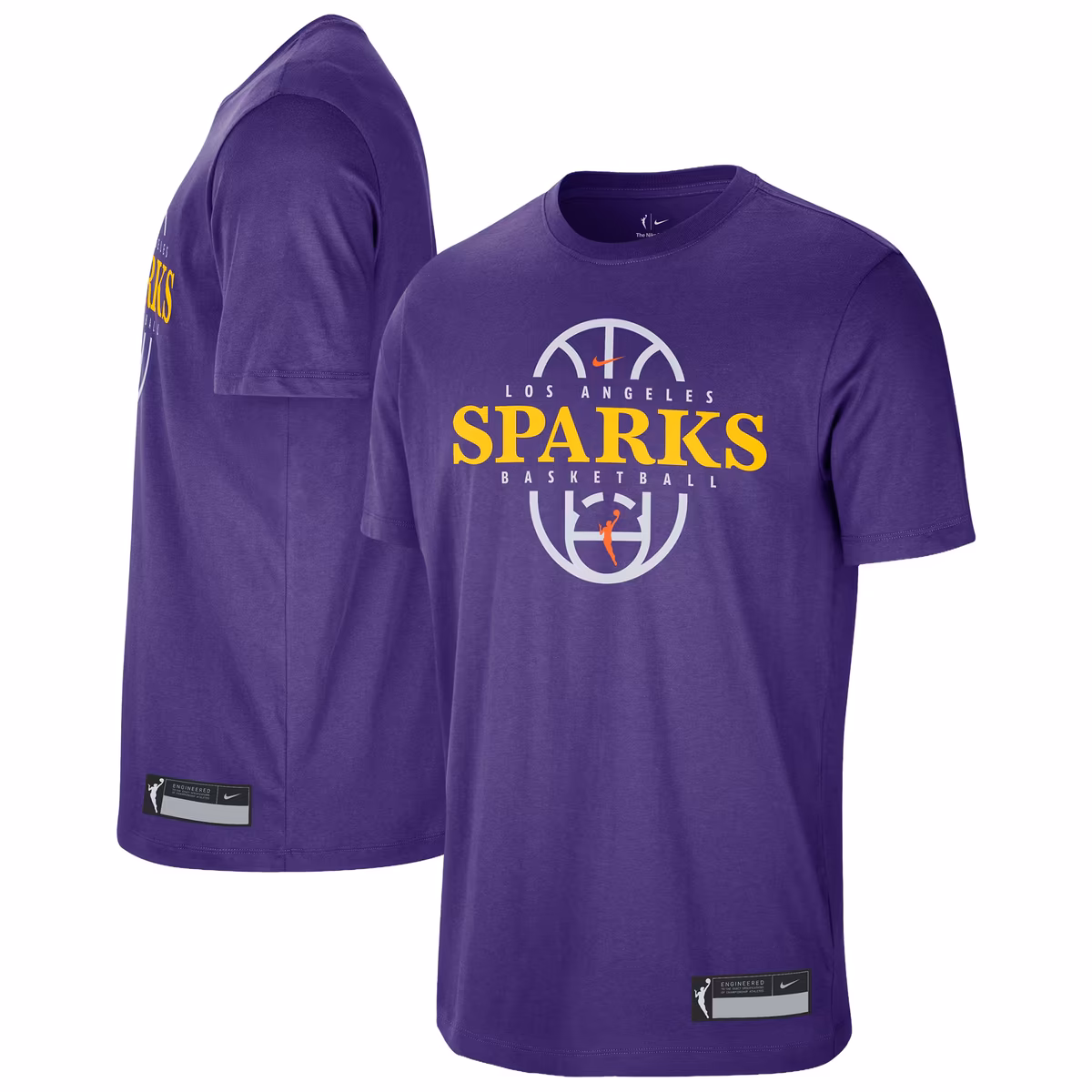 Unisex Los Angeles Sparks Nike Purple 2026 On-Court Authentic Practice Premium T-Shirt