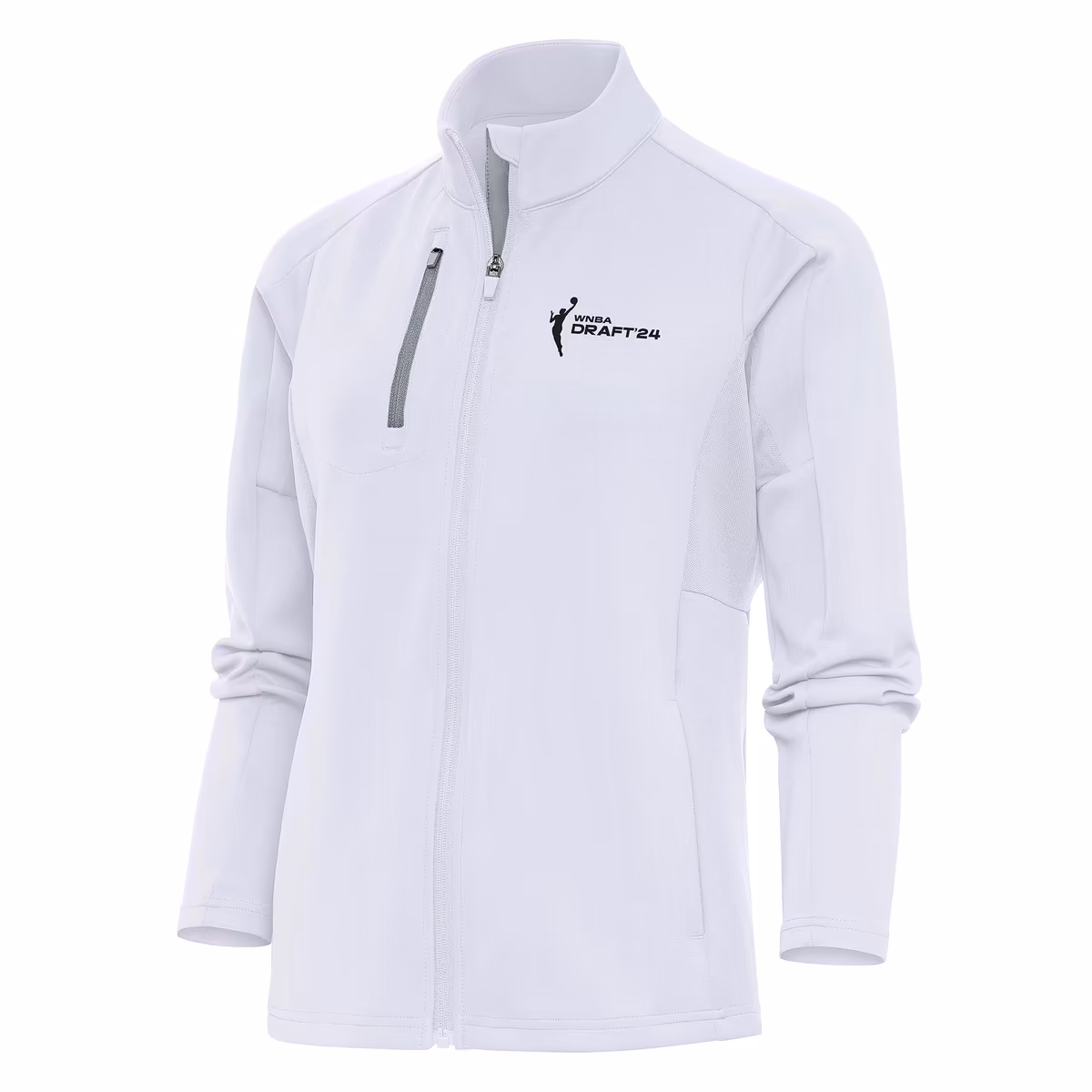 Women's Antigua White 2024 WNBA Draft Generation Full-Zip Jacket