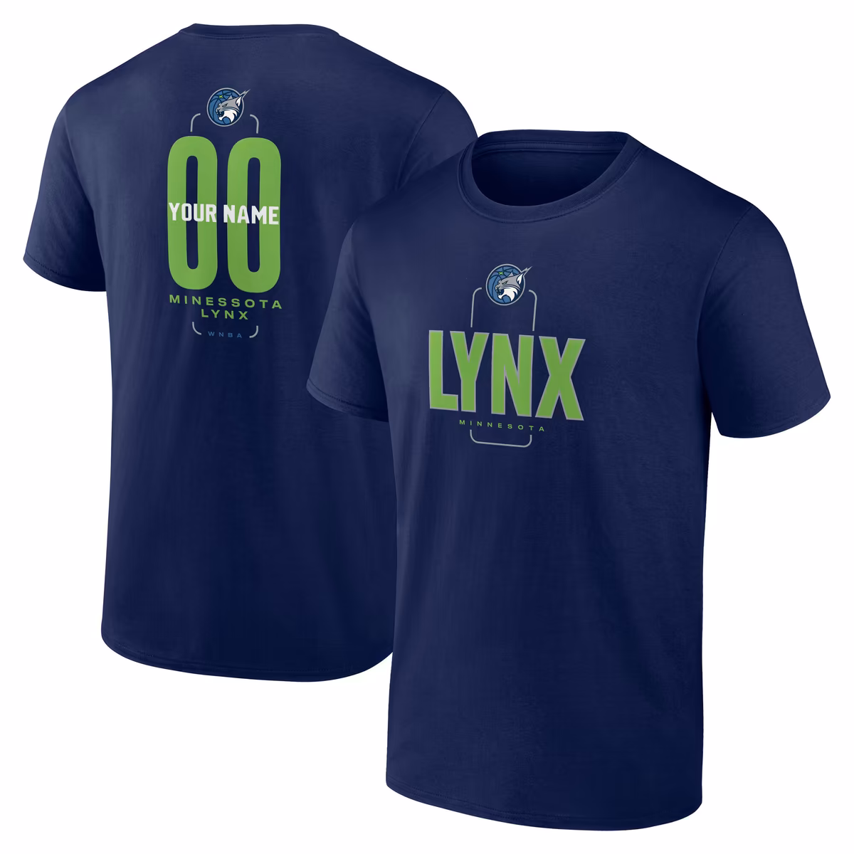 Men's Minnesota Lynx Navy Center Court Name & Number Custom T-Shirt 9 Men's Minnesota Lynx Navy Center Court Name & Number Custom T-Shirt