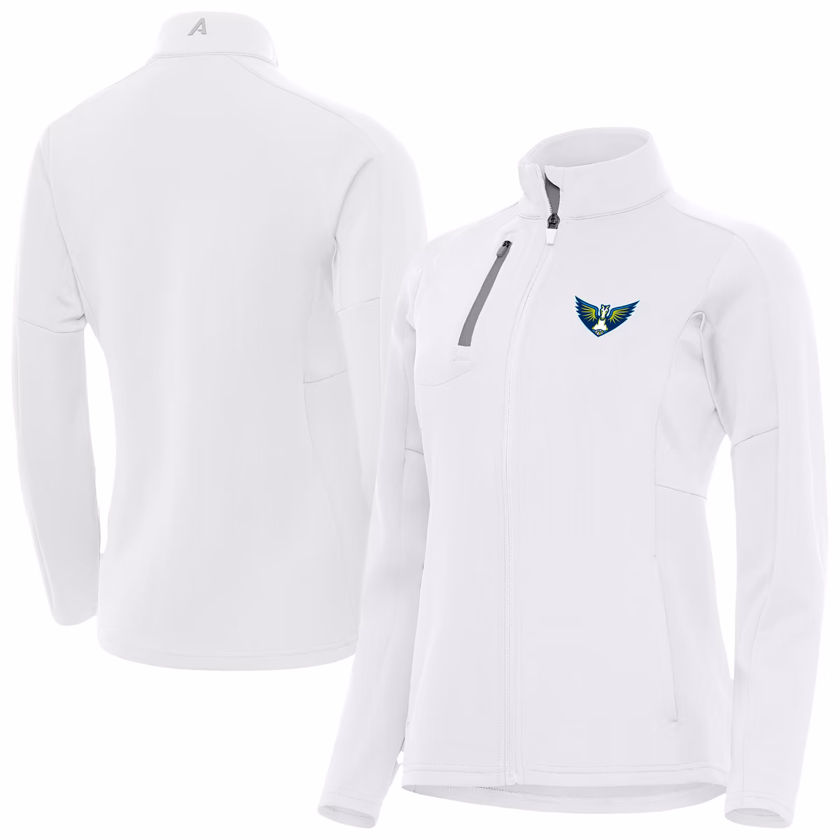 Women's Dallas Wings Antigua White Generation Full-Zip Jacket