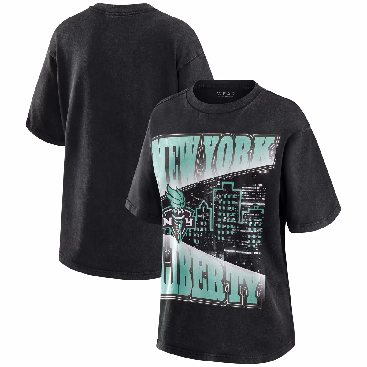Women's New York Liberty WEAR by Erin Andrews Black Ball Boyfriend T-Shirt 9 Women's New York Liberty WEAR by Erin Andrews Black Ball Boyfriend T-Shirt