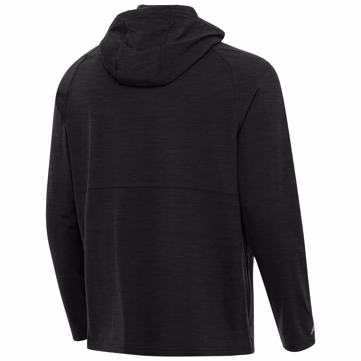 Men's New York Liberty Antigua Heather Black Spikes Raglan Quarter-Zip Hoodie 4 Men's New York Liberty Antigua Heather Black Spikes Raglan Quarter-Zip Hoodie