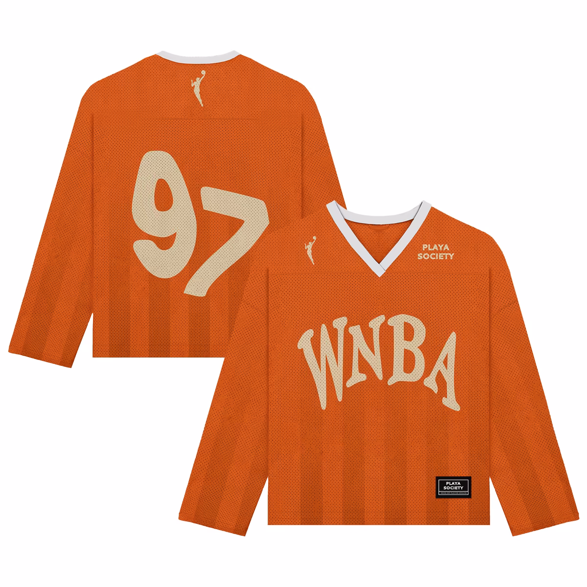 Unisex WNBA  Playa Society Orange Hockey Fashion Jersey