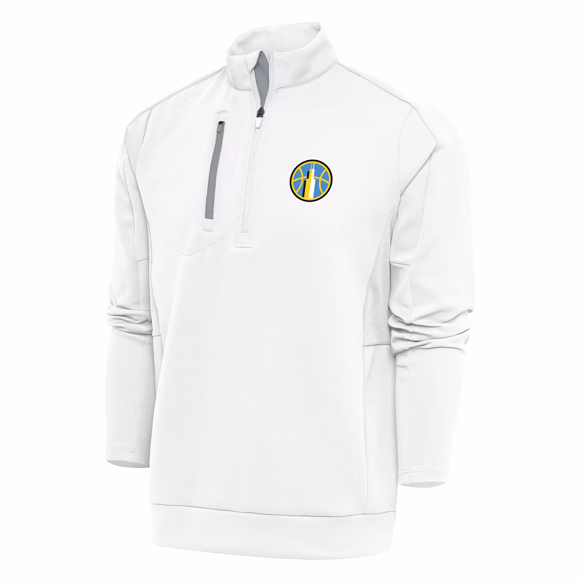 Men's Chicago Sky Antigua White  Generation Quarter-Zip Jacket