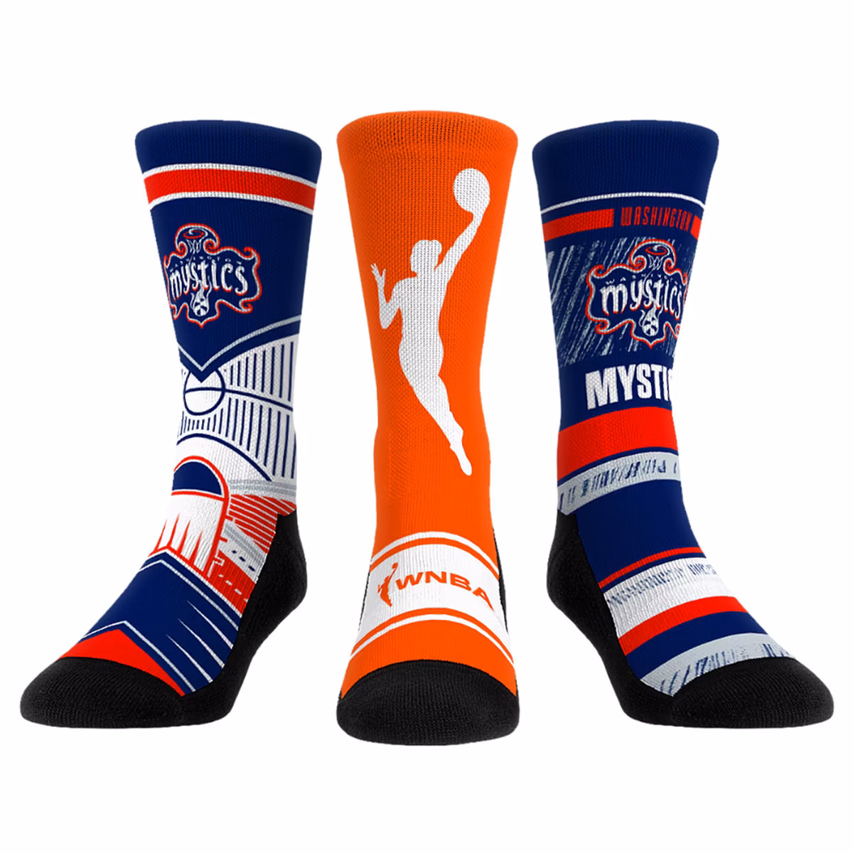 Unisex Washington Mystics Rock Em Socks Three-Pack Crew Sock Set 2 Unisex Washington Mystics Rock Em Socks Three-Pack Crew Sock Set