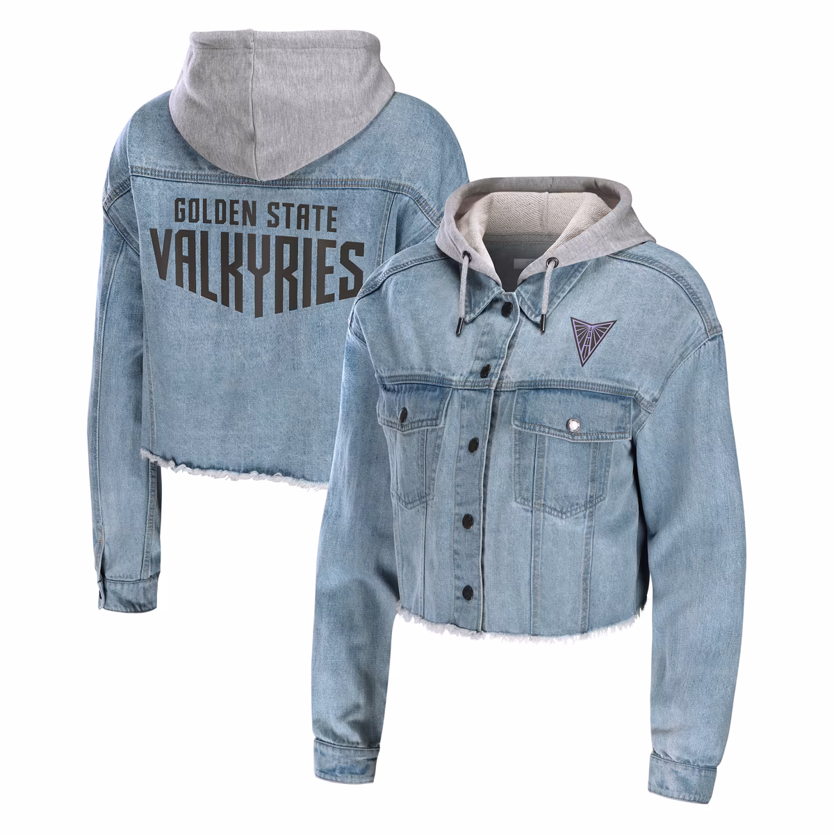Women's Golden State Valkyries WEAR by Erin Andrews Full-Snap Denim Jacket