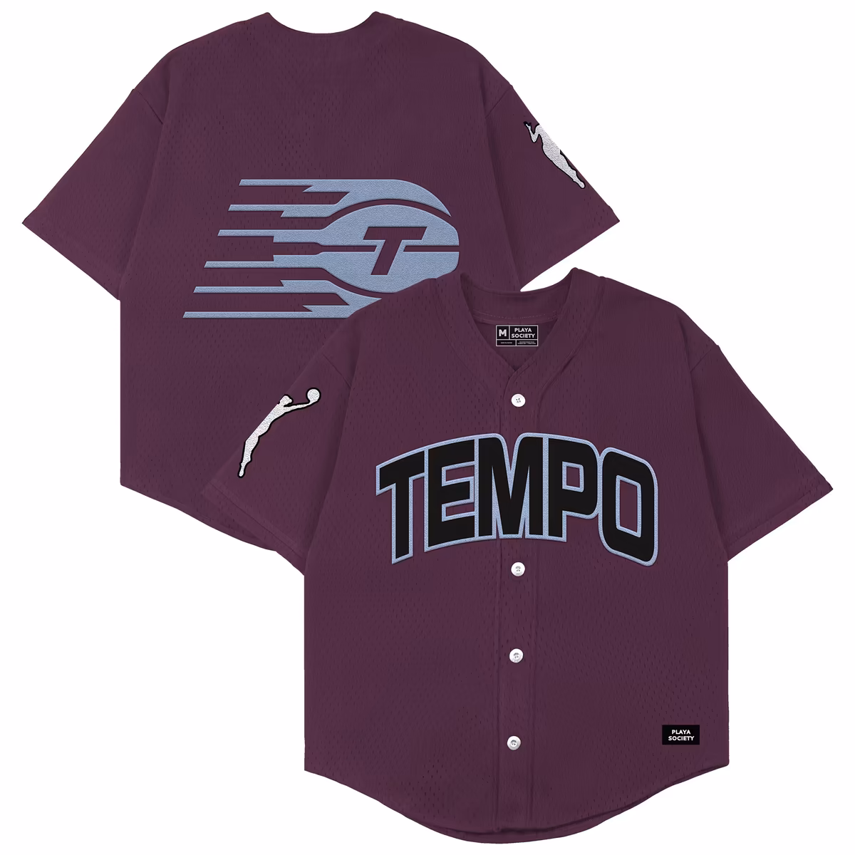 Unisex Toronto Tempo Playa Society Burgundy Baseball Fashion Jersey 1 Unisex Toronto Tempo Playa Society Burgundy Baseball Fashion Jersey