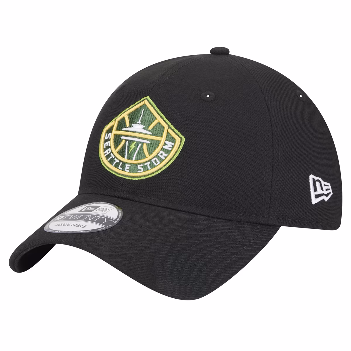 Unisex Seattle Storm New Era Black Core Logo 9TWENTY Adjustable Hat