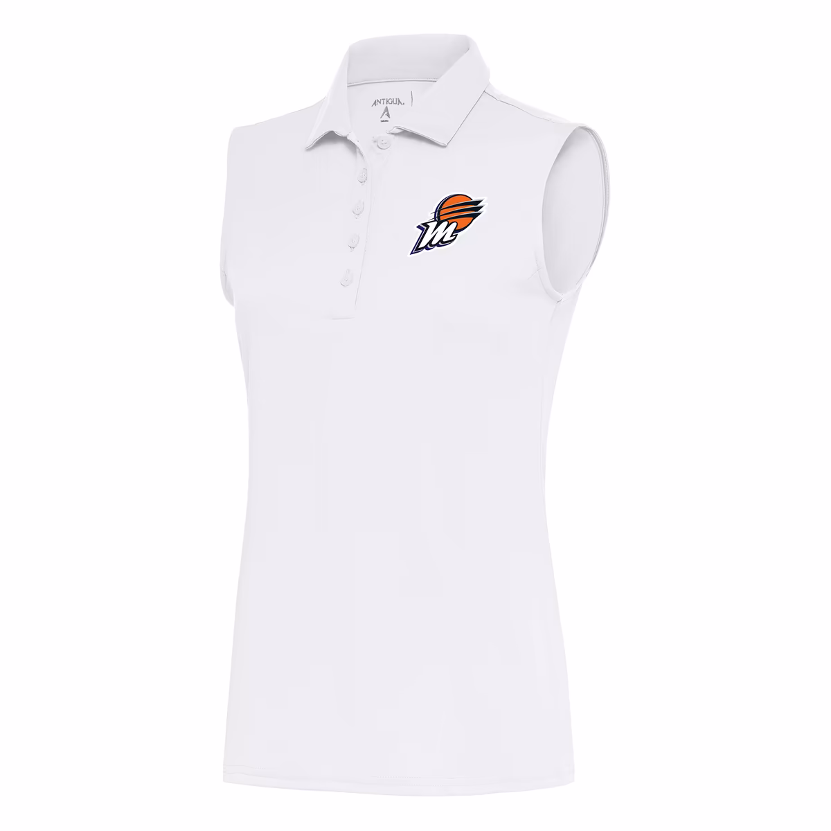 Women's Phoenix Mercury Antigua White Tribute Sleeveless Polo