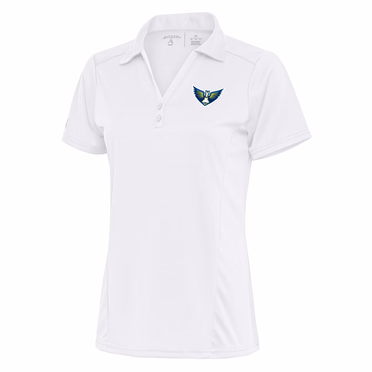 Women's Dallas Wings Antigua White Tribute Polo 8 Women's Dallas Wings Antigua White Tribute Polo