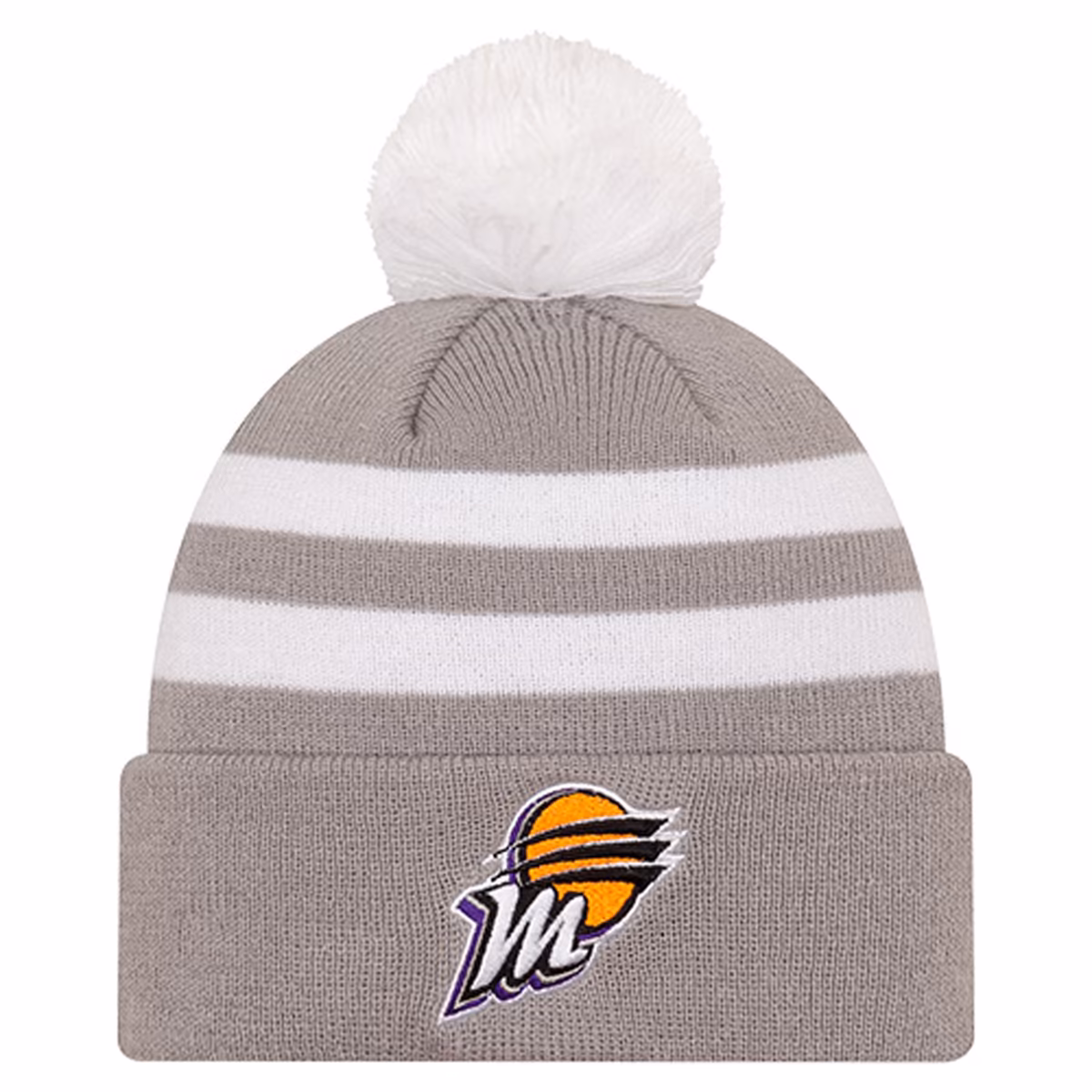 Unisex Phoenix Mercury New Era Gray Core Cuffed Knit Hat with Pom