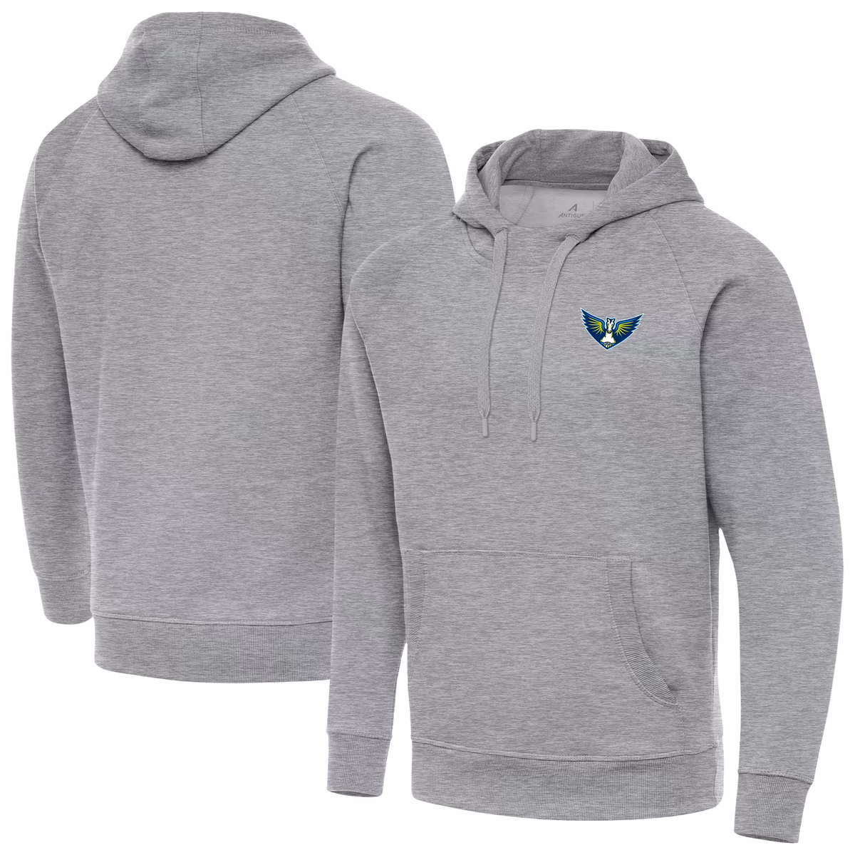 Men's Dallas Wings Antigua Heather Gray Victory Pullover Hoodie
